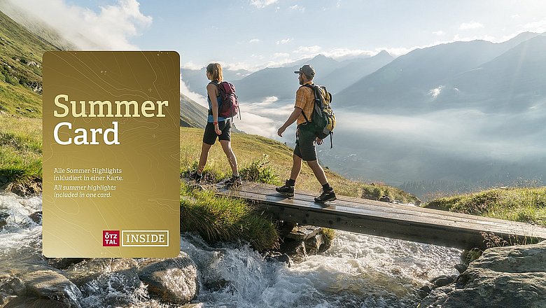 Sommer-Traumtage 
inkl. kostenloser
Ötztal Inside Summer Card